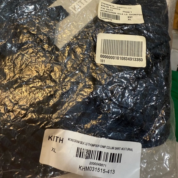 Kith Monogram Silk Men's Blue Button-Up shirt - new - Picture 6 of 7